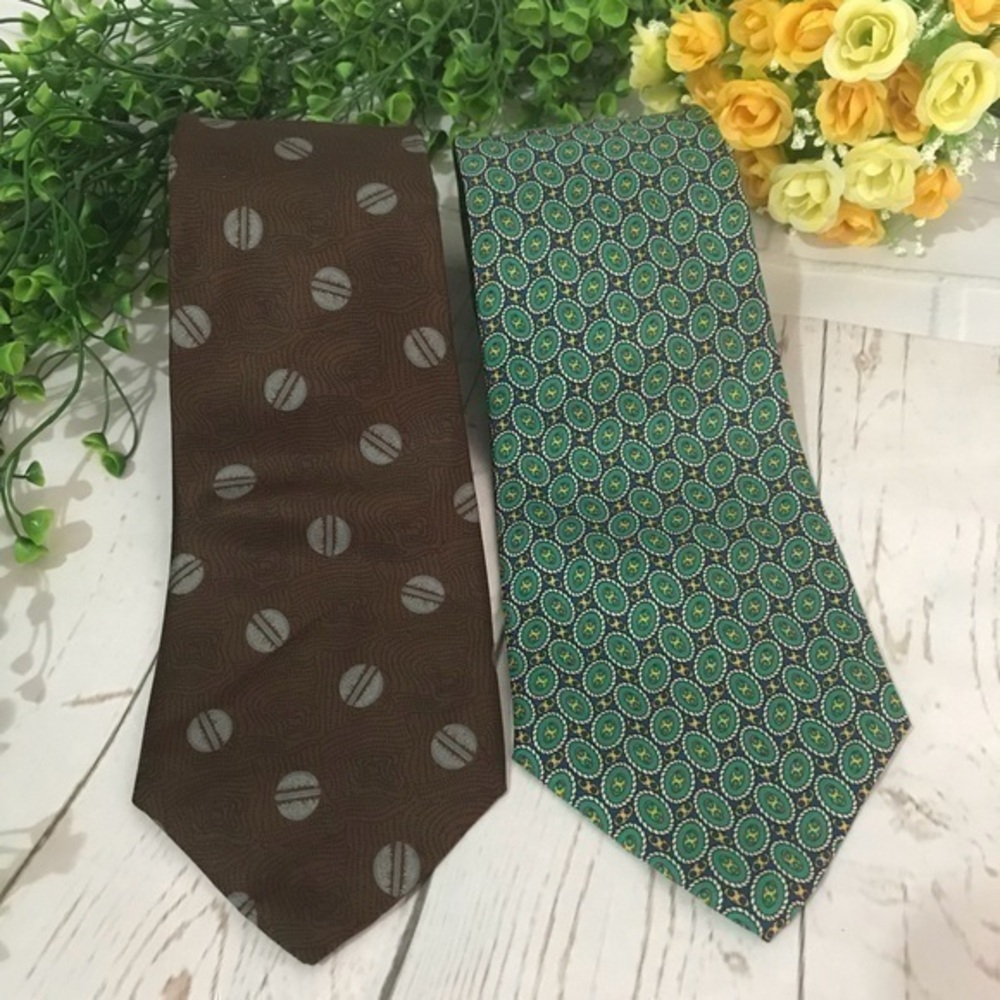 Lot of 2 Guy Laroche Couture USA Men’s Necktie